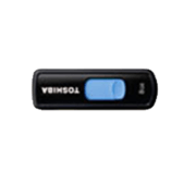 USB Flash Drive 32GB TOSHIBA Retractable Black - Blue ( PA5056L-1MBL )